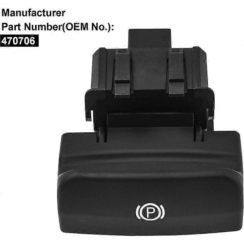 FineBoing Elektrische Handrem Parking Remschakelaar 470706 Hand Brake Control Button Matte zwart Voor P-eugeot 3008 5008