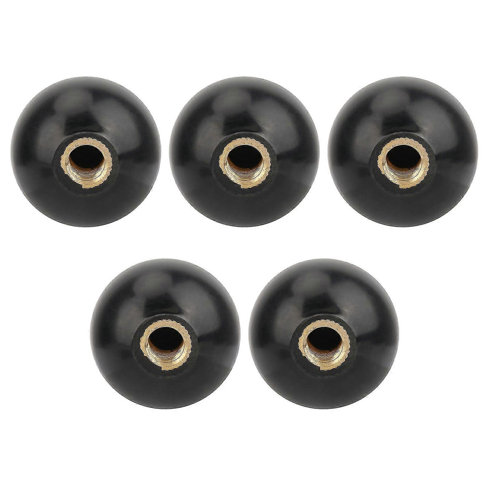 5Pcs Black Round Ball Engineering Plastic Lever Knob M10*35 Machine Tool Replacement