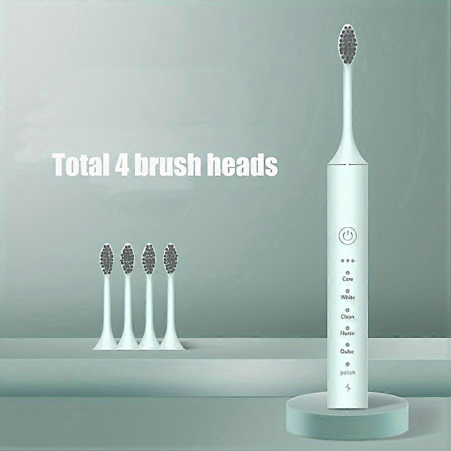 Ultrasonic Electric Toothbrush Kit For Adults, Toothbrush With Soft Bristles Brush Heads, Waterproof Oral Care Toothbrush, Suitable For Male And Femal