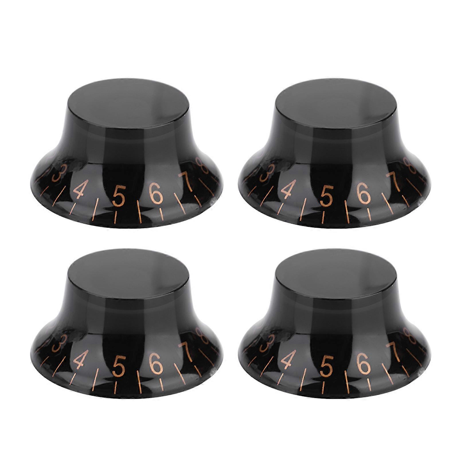 4 Pcs Speed Tone Volume Control Knobs For Epi Lp Electric Guitar (white  Black)