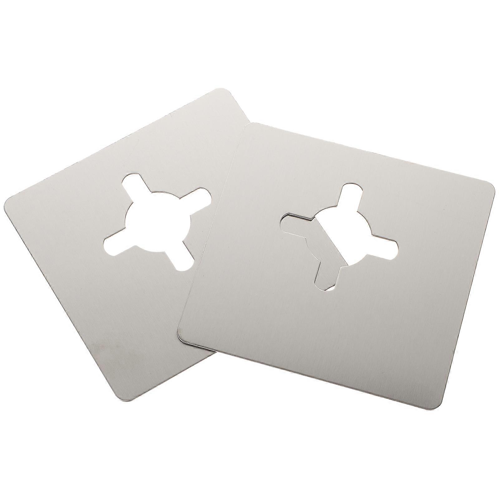 2pcs Türloch Abdeckplatte Geteilte Türschlossabdeckung Türverstärkungsplatte