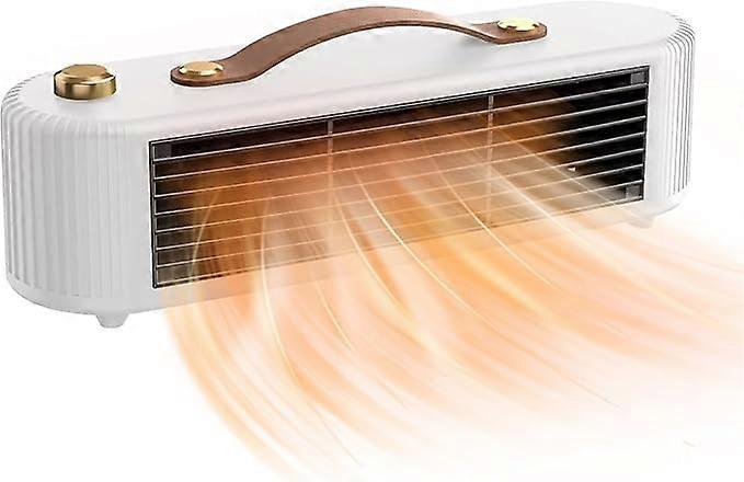 Mini Electric Fan Heater,PTC Portable Desktop Electric Heaters,Small Intelligent Oval Space Heating Machine for Home,Bedroom,Office Desk and Under Des