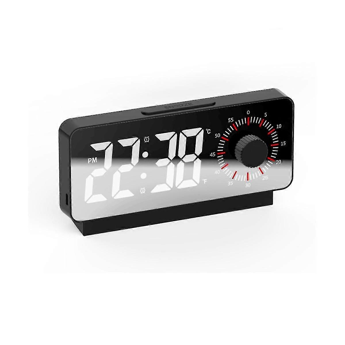 Countdown Alarm Clock Dual Display Visual Manager Alarm Clock Ambient Temperature Detection Knob Design Alarm Clocks A