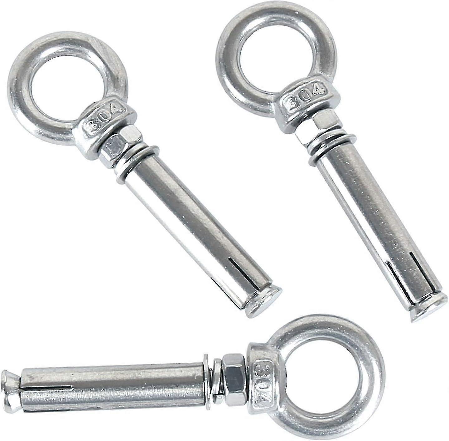 Expans Bolts M8 X 60mm Steel Sleeve Eye Bolt 304 Less Concrete Expans Anchor Eye Screws Dowels Bolts 5-pack