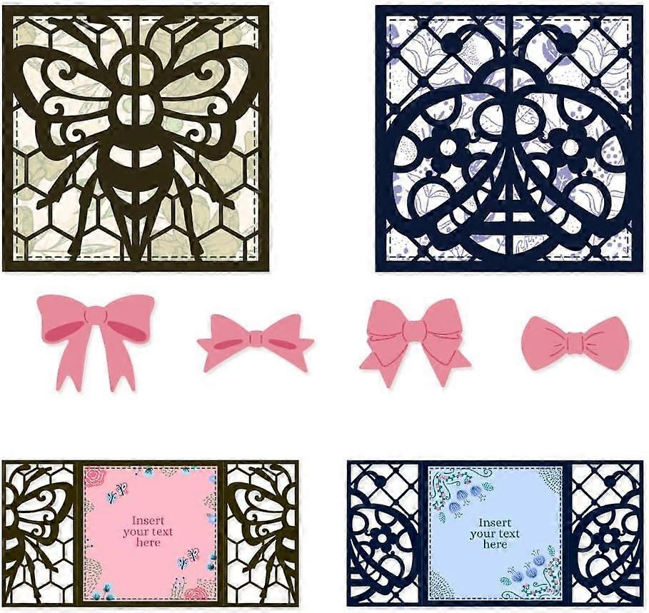 3D Insect Frame Cutting Dies Card Borders Bee Ladybug Die Cut Carbon Steel Die Cuts Stencils Card Making Scrapbooking Embossing Template for Craft Alb