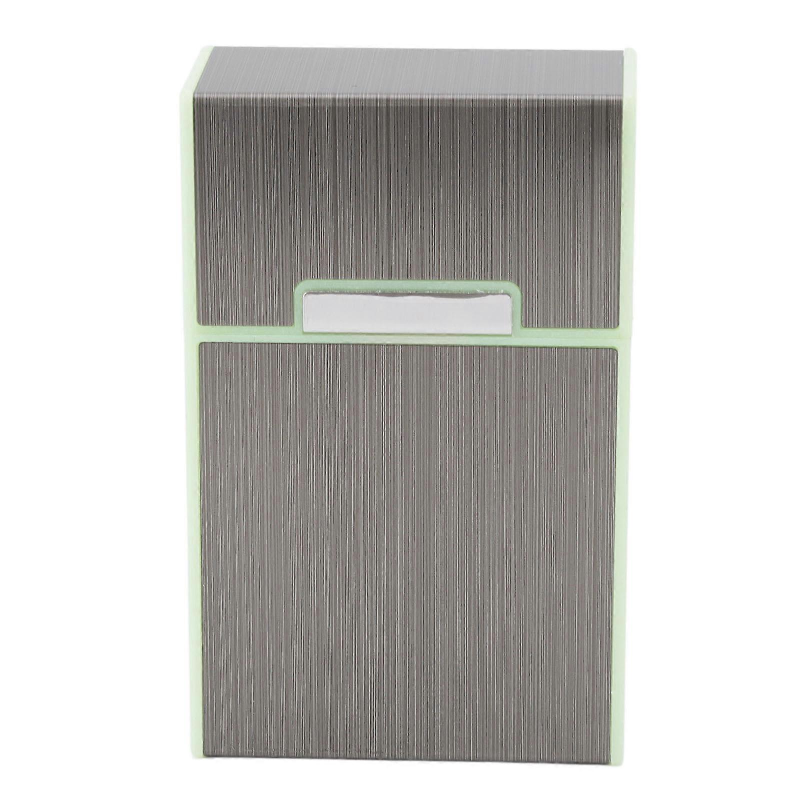 Cigarette Case Large Capacity Cigarette Storage Box Luminous Lighter Case for Whole Package of Cigarettes Black