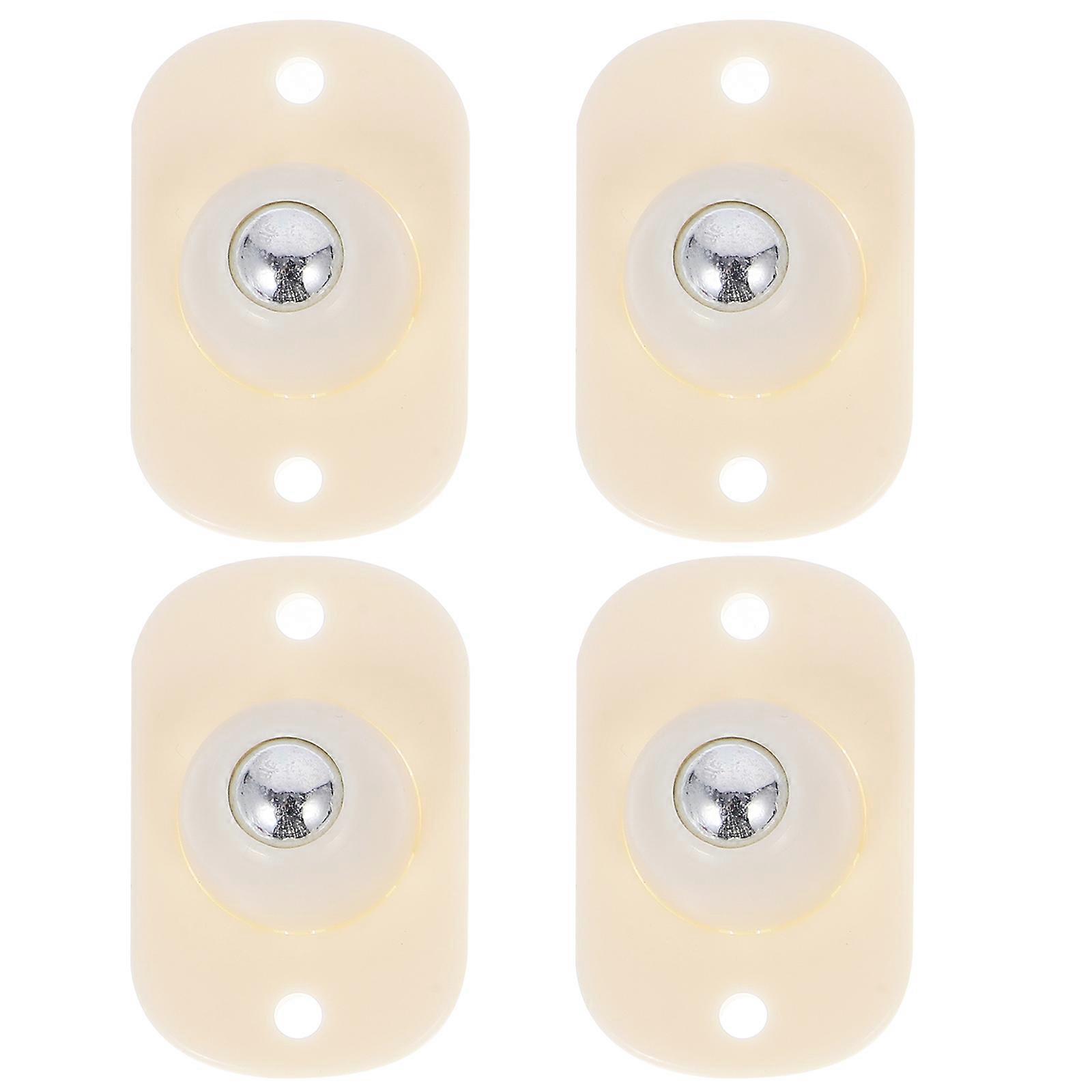 4pcs Universal Wheels 360 Degree Rotation Sticky Pulleys for Bins Adhesive Caster Wheels Replacements