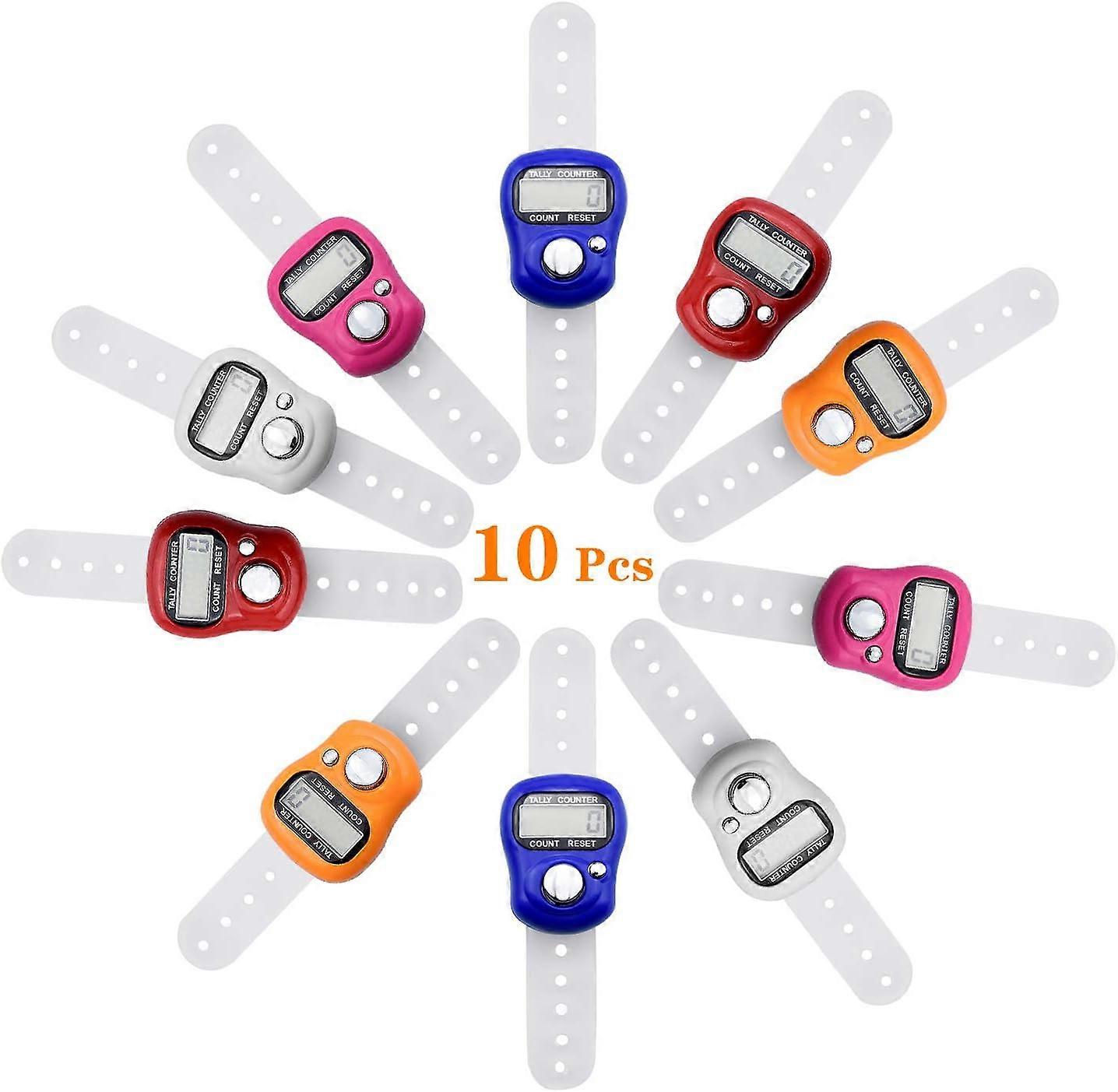 2025,10 pieces electronic finger counter row counter, digital LCD totalizer hand tally hand counter