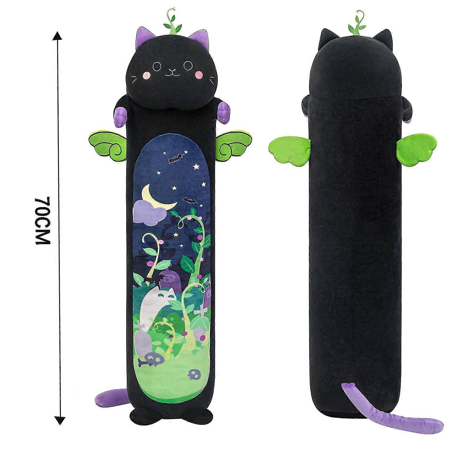 Mewaii Long Cat Plush Toy Kawaii وسادة الجسم ناعمة مريحة للبشرة دمية أفخم للبالغين أطفال الأولاد والبنات