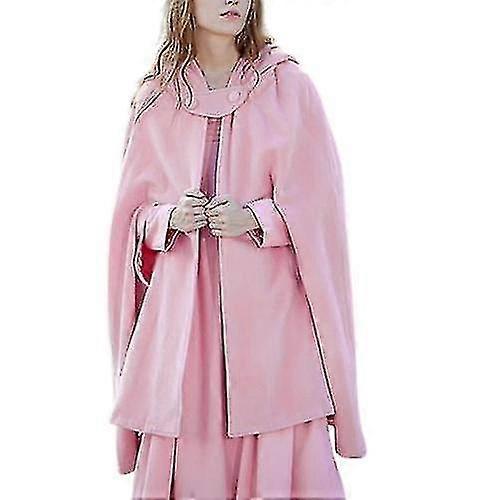 Casual Hooded Cape Coat, Mode Lös Solid Vinterkappa Ytterkläder-Yvan