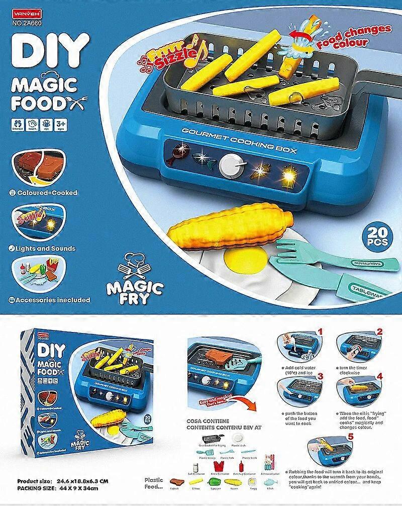 Children sound and light simulation induction cooker food color changing kitchen cooking tableware set baking oven toys