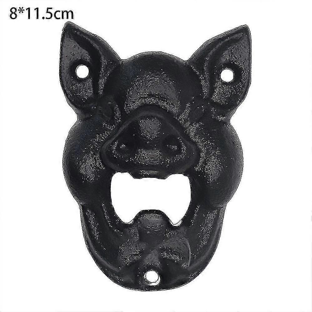 Wall Mounted Cast Iron Pig Bottle Opener