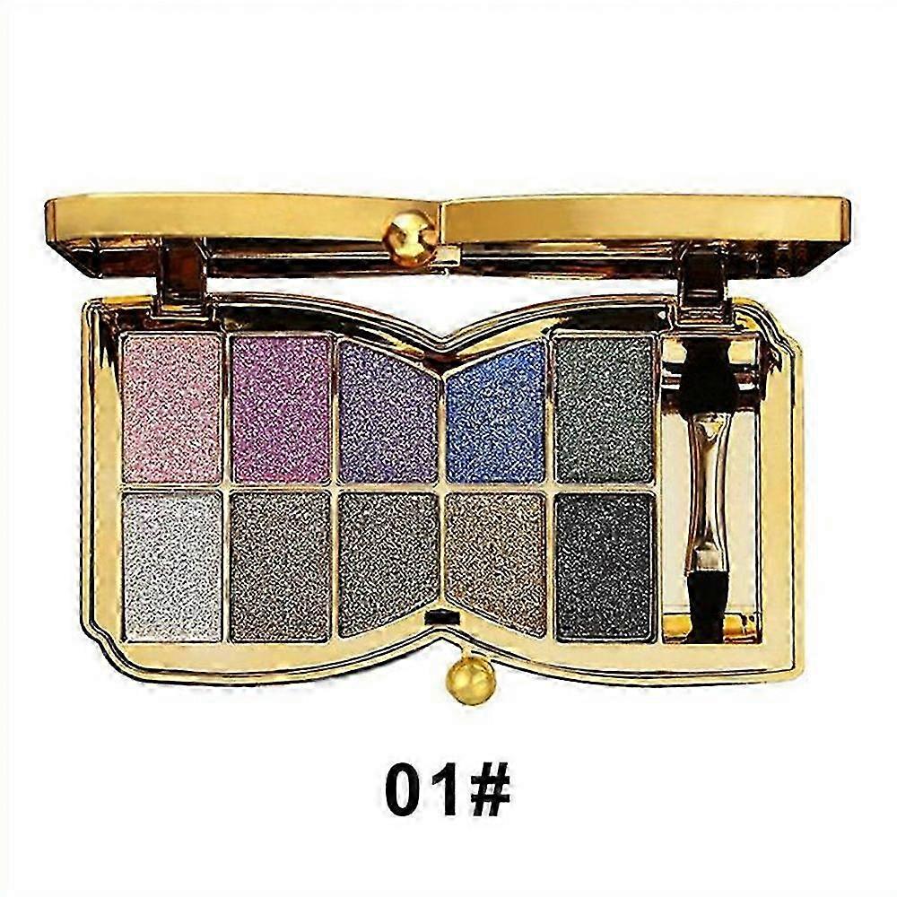 10 Kleuren Glitter Shimmer Oogschaduw Palet Oogschaduw Diamant Make-up Kit
