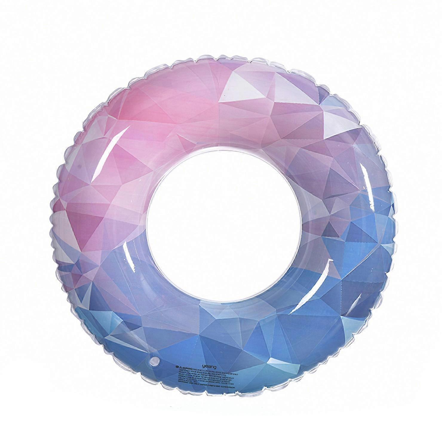 Adults Swim Ring Inflatable Leakproof Thickened PVC with Grip Handle Foldable Starry Sky Print