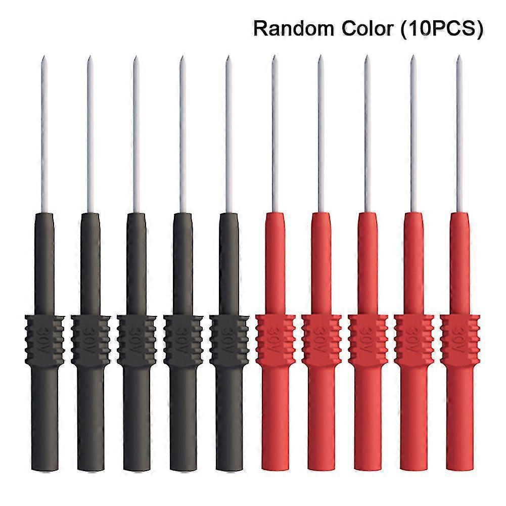 10pcs P5009 Test Leads Random Color Piercing Needle Insulation Multimeter Probe