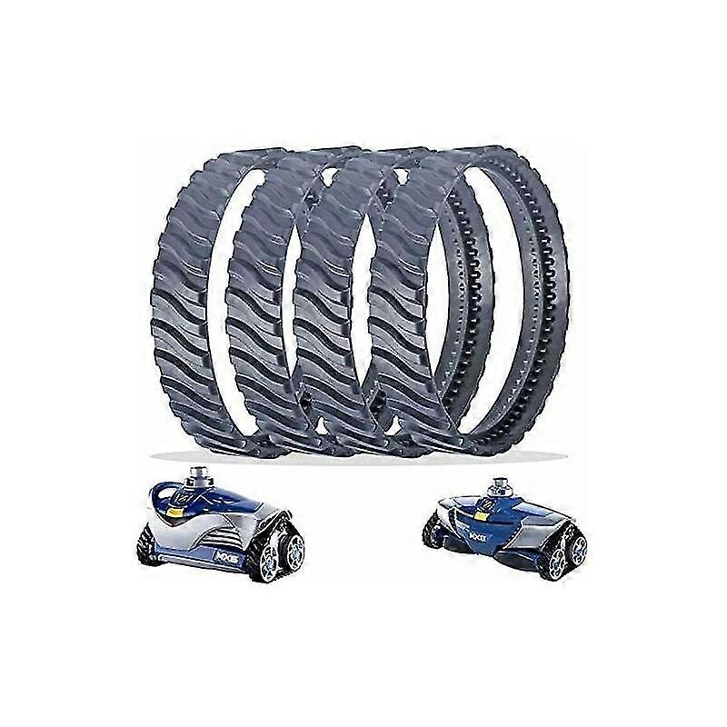 4 Replacement Tracks Black Pool Cleaner Tire Track Wheel R0526100 Compatible With Zodiac Baracuda Mx6/mx8 Inground Pool Cleaner