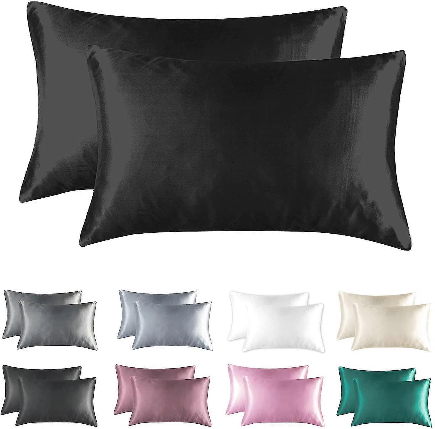 Satin Pillow Case Standard Size Set Of 2