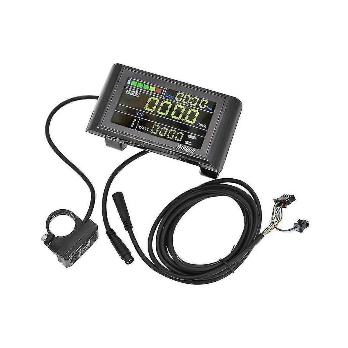 Sw900 Lcd Display Meter Control Panel 24 36 48v 52v 60v Electric Scooter 6 Pins Plug Riding Speed Ti