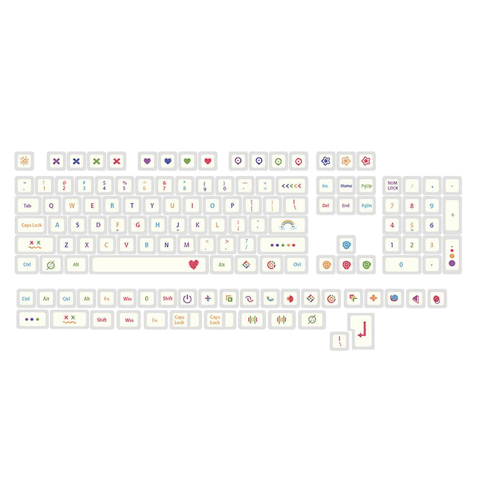137-Key Crayon Keycaps XDA Dye Subbed For MX Switch GK61/64/68/87/98/104/108