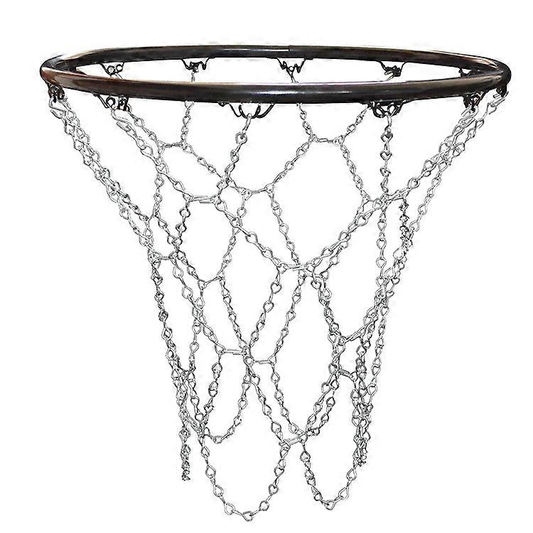 Basketball Net, Stainless Steel Braided Chain Heavy Duty, Standard Basketball Net (12 Links), Quick Installation.