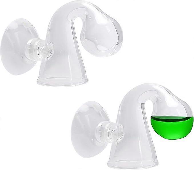 2 Aquarium CO2 Testers, Clear Glass CO2 Droplet Detector for Fish Tank (With Suction Cup)