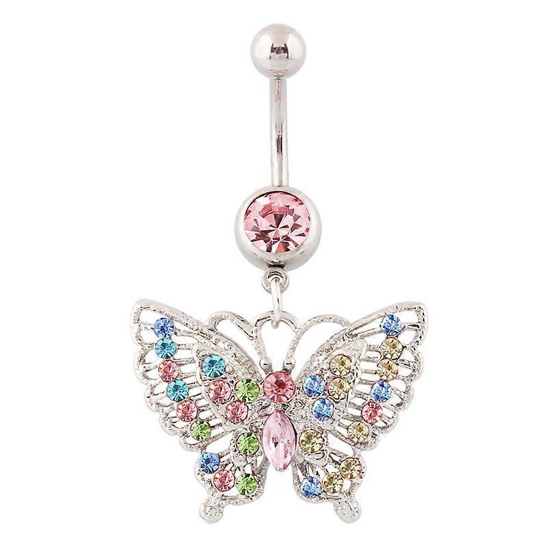Belly Button Shape Diamond Inlaid  Ring