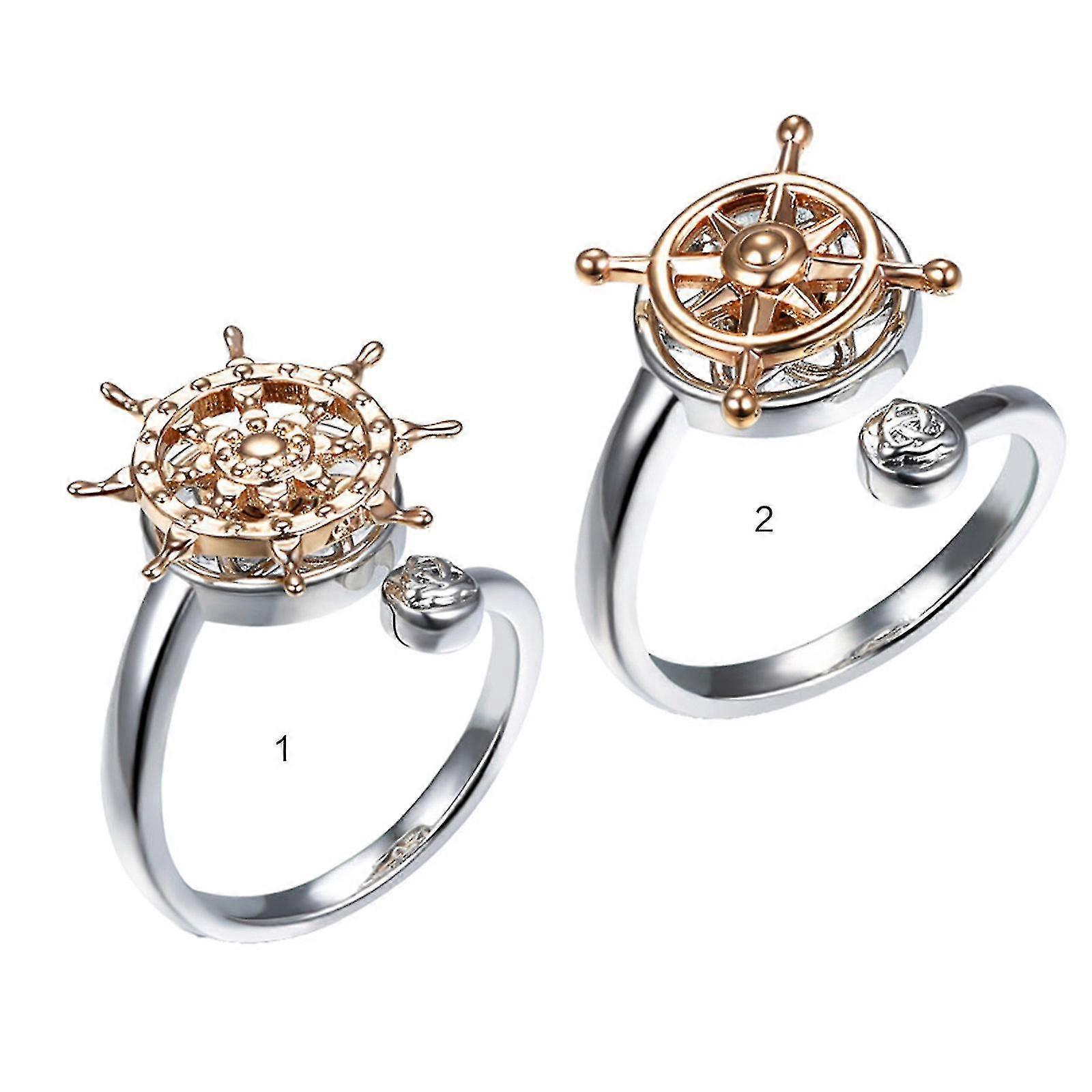 2pcs Rotatable Double Rudder Opening Ring