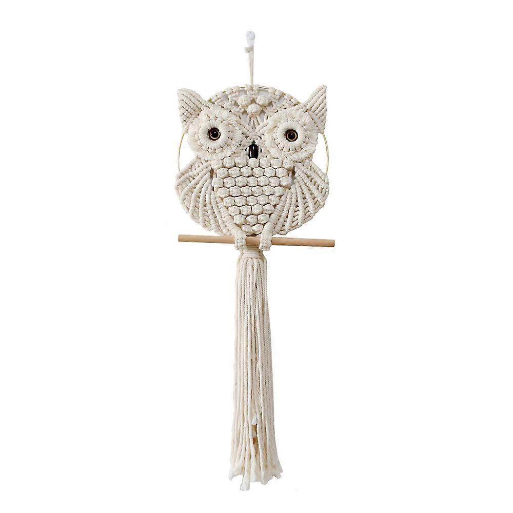 1pc Owl Macrame Wall Hanging Handmade Woven