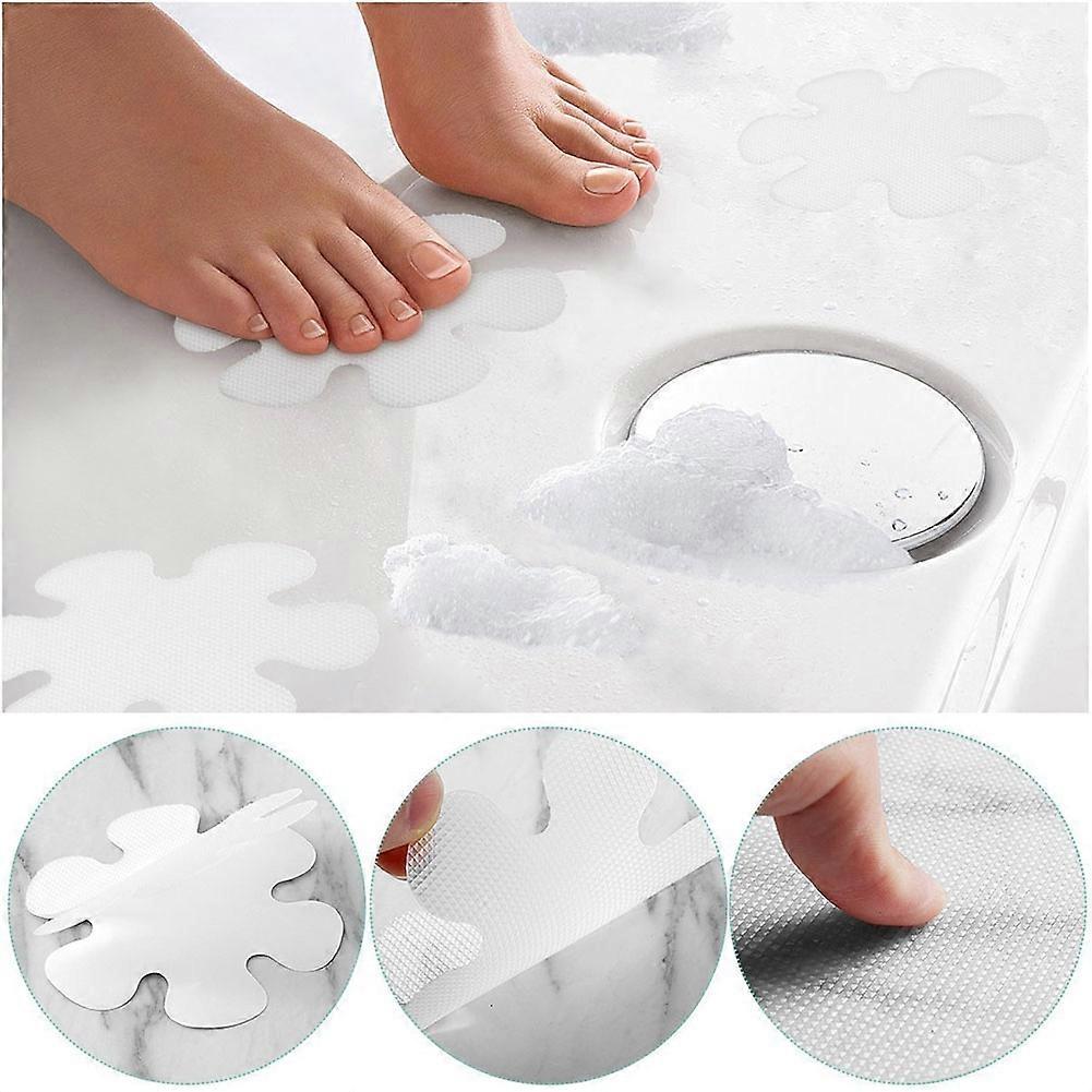 20Pcs Flower Non-Slip Bathtub Mat Stickers Mold Mildew Resistant Shower Pads KAESI