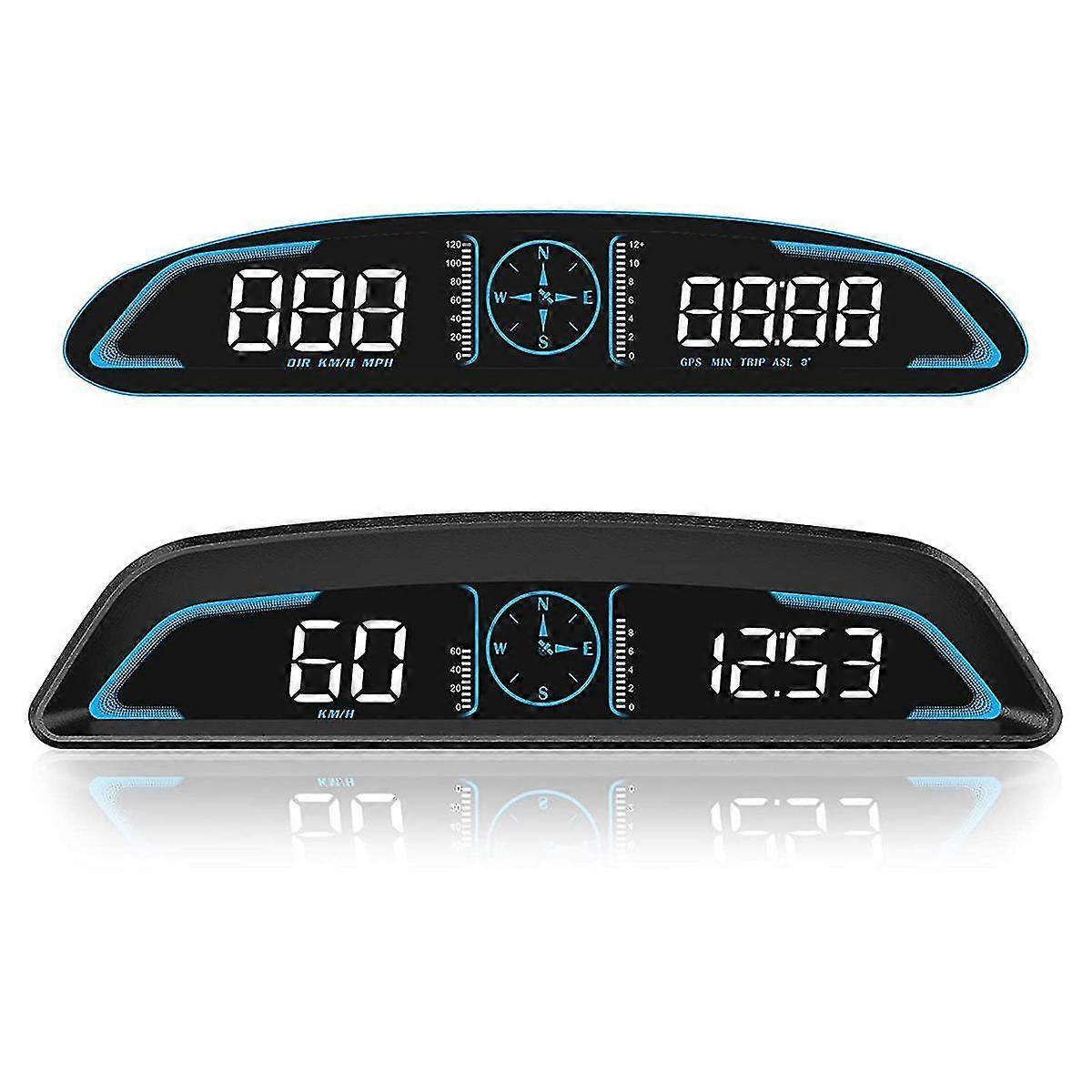 Digital GPS Tachometer Auto Heads Up Display mit Geschwindigkeit ermüdet Fahren Warnung Übergeschwindigkeit Alarm Reise
