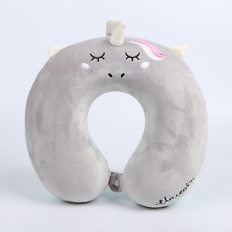 Kids Travel Pillow, Unicorn Travel Neck Pillow With Snap U-shaped Pillow