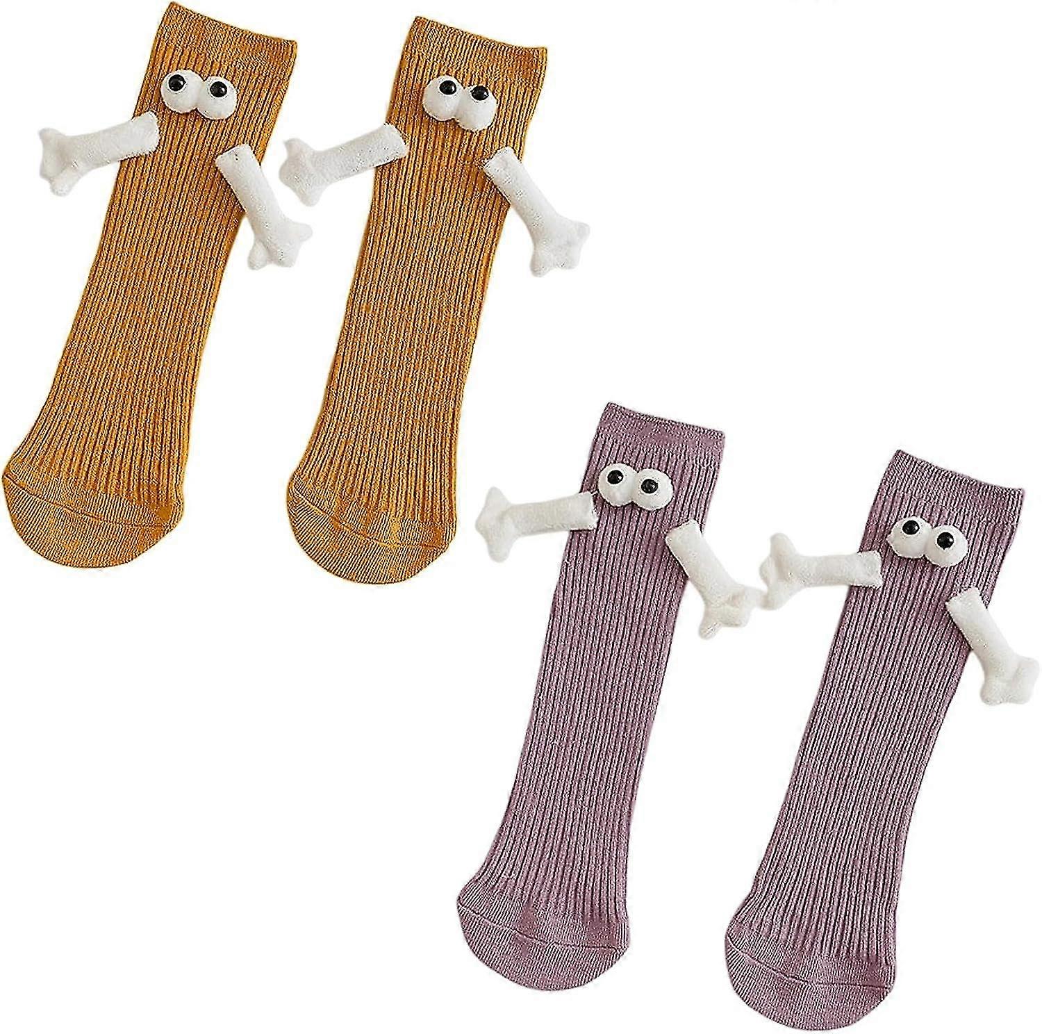 جوارب شفط مغناطيسية مضحكة للأطفال الذين تتراوح أعمارهم بين 2-8 سنوات ، جوارب يدوية جديدة ، جوارب صداقة ، جوارب مغناطيسية تحمل اليد