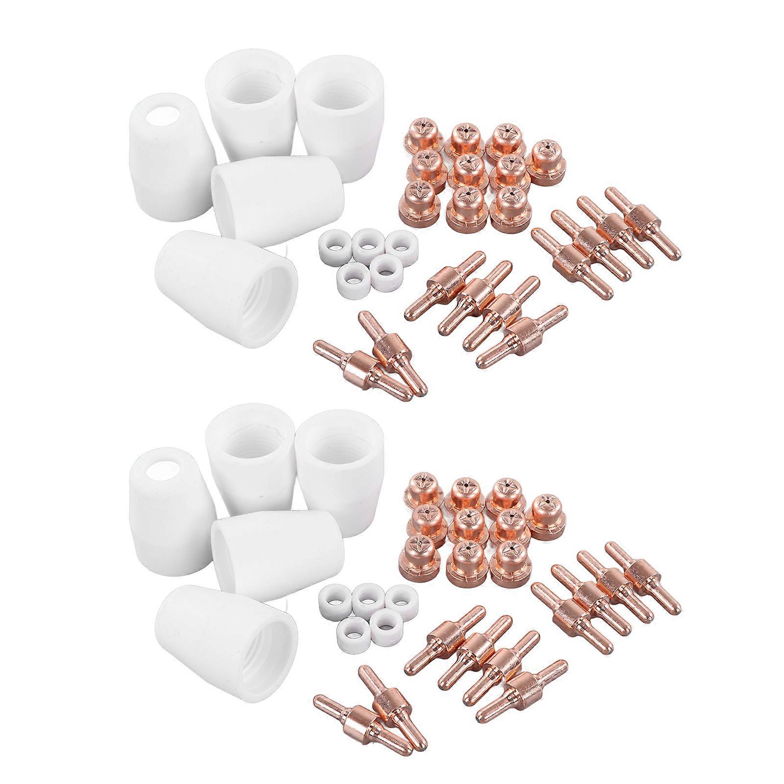 60 Pcs Set Torch Nozzles Consumables Kit Good Replacement Plasma Cutter Cutting Torch Consumables for PT31 LG40