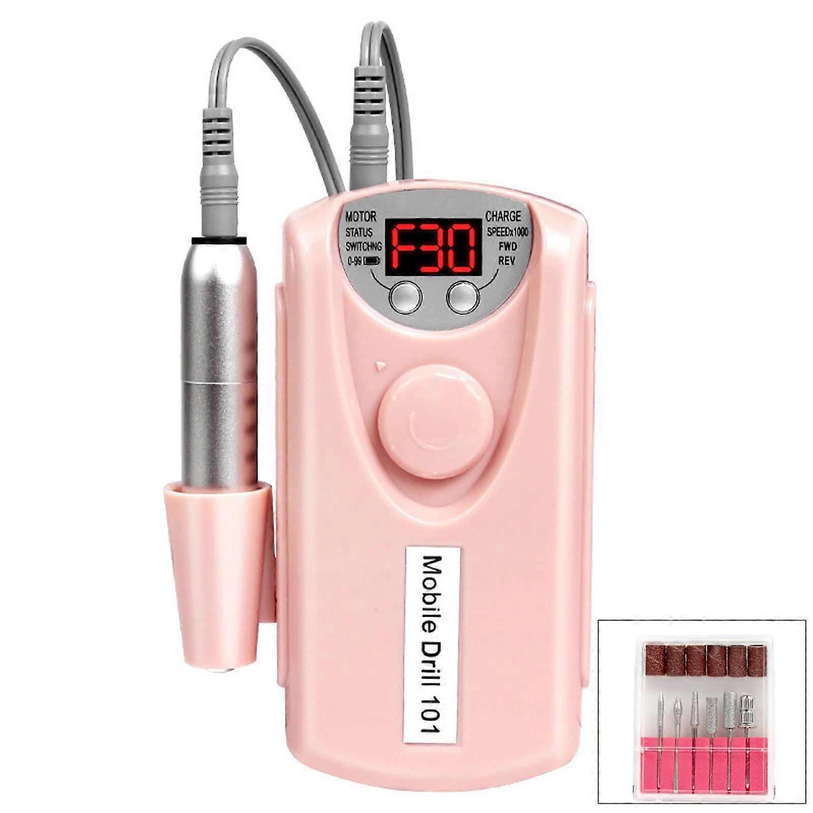 30000RPM Electric Portable Nail Drill Machine Rechargeable Low Noise Sander File