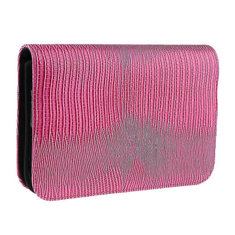 Scissors Scissors Soft Leather Hairdressing Comb Pouch Case Pink