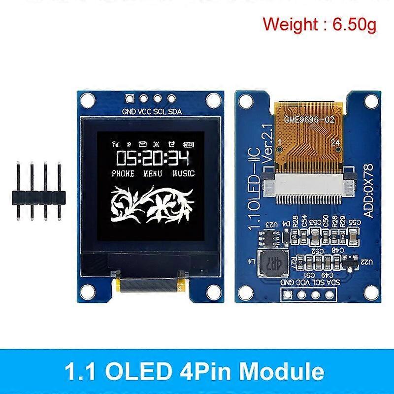 1.1 Inch OLED Display 9696 LCD Module Interface SPI SH1107 4PIN / 7PIN LCD 1.1 "OLED Vertical Screen Module White For Arduino