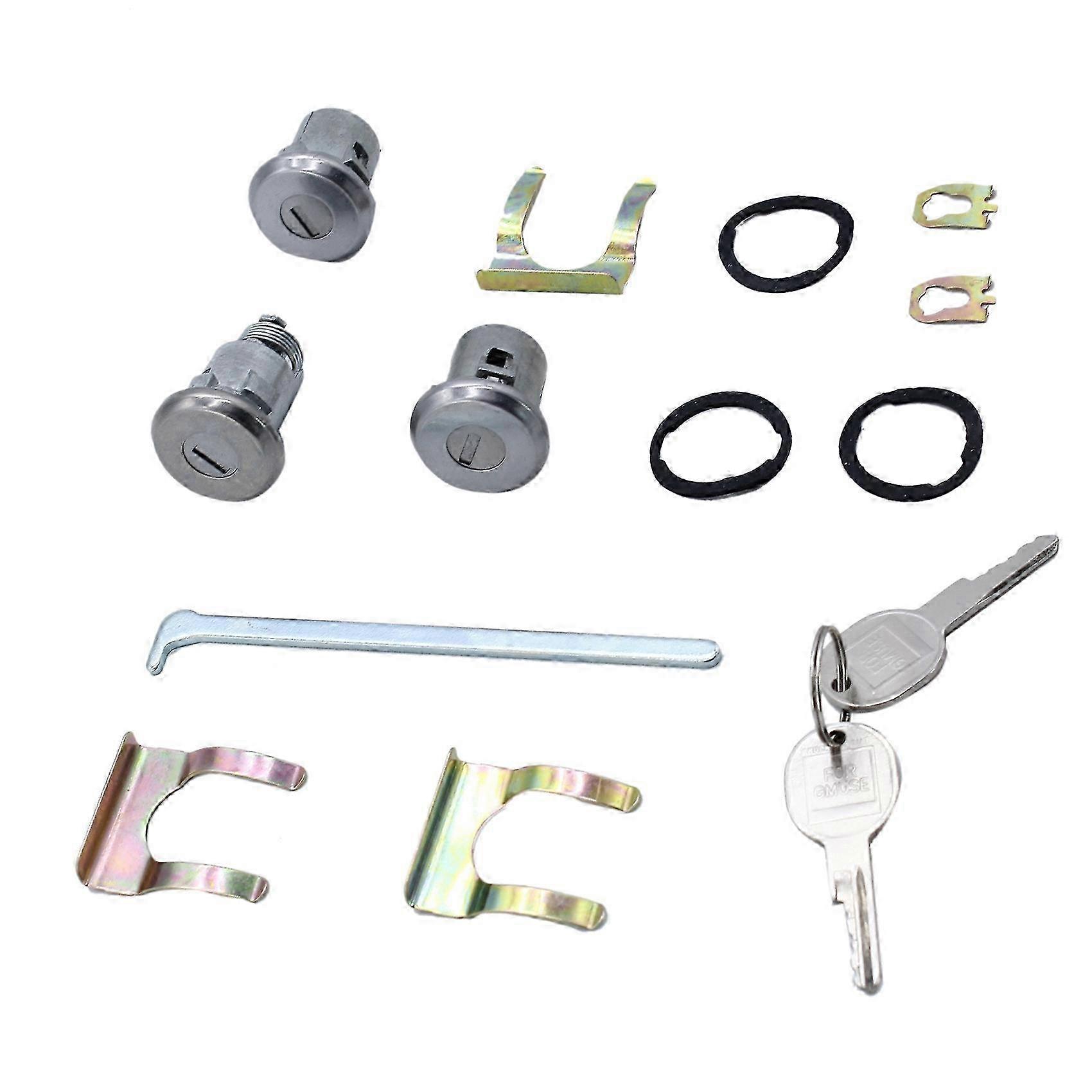 Car Doors Trunk Lock Cylinder with Key for Monte Oval H Groove