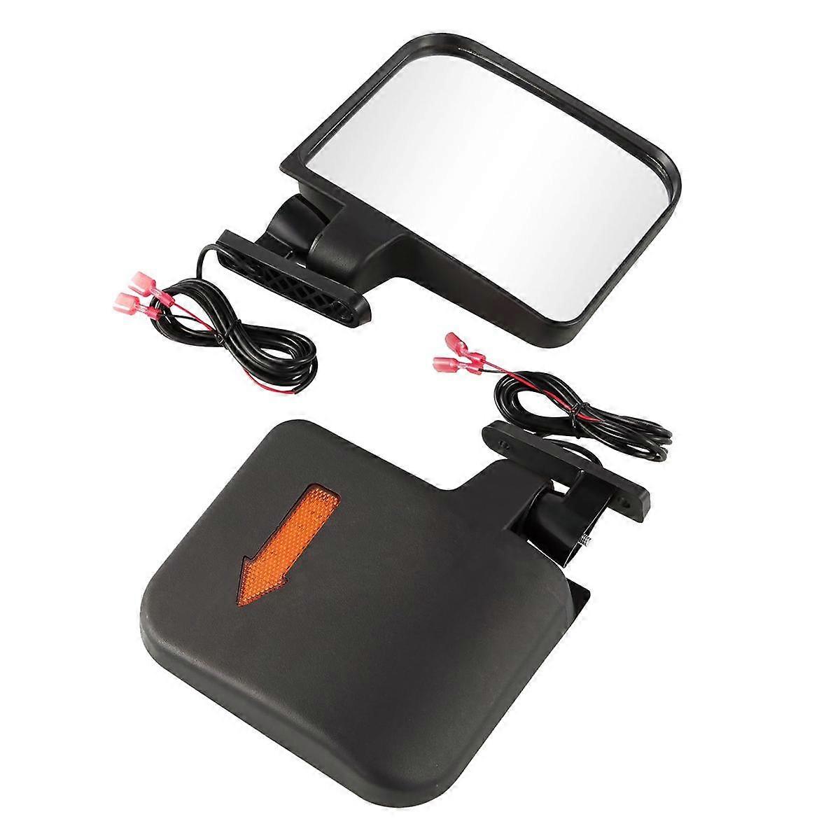 Golf Cart Side Mirrors with LED Turn Signal Light for Club Car and Others Golf Cart