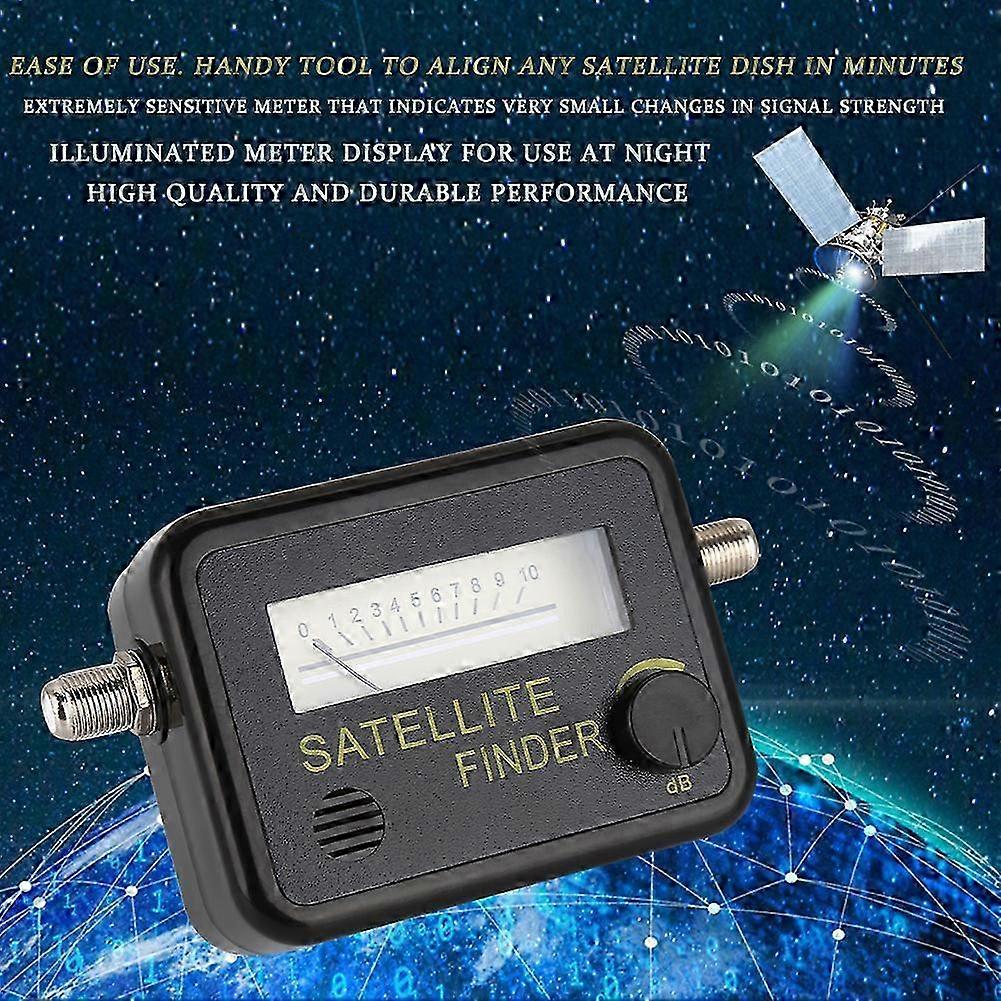 9501 Satellite Finder With Black Background And Yellow Sat Finder 13-18V DC Satellite Finder