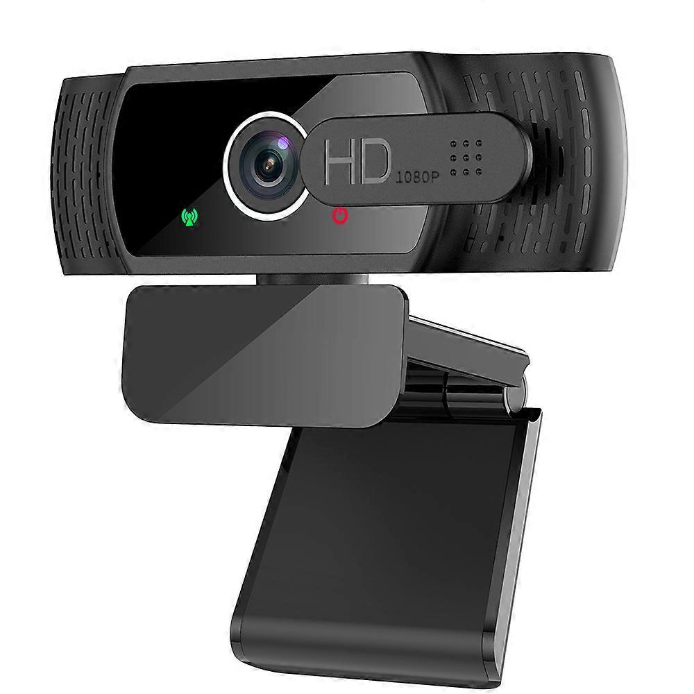 HD1080P Webcam mit Mikrofon, automatische Lichtkorrektur, USB-PC-Webcam mit Abdeckung, 110 Weitwinkel, PC-Kamera fr PC, Laptop, Computer, Linux, Mac