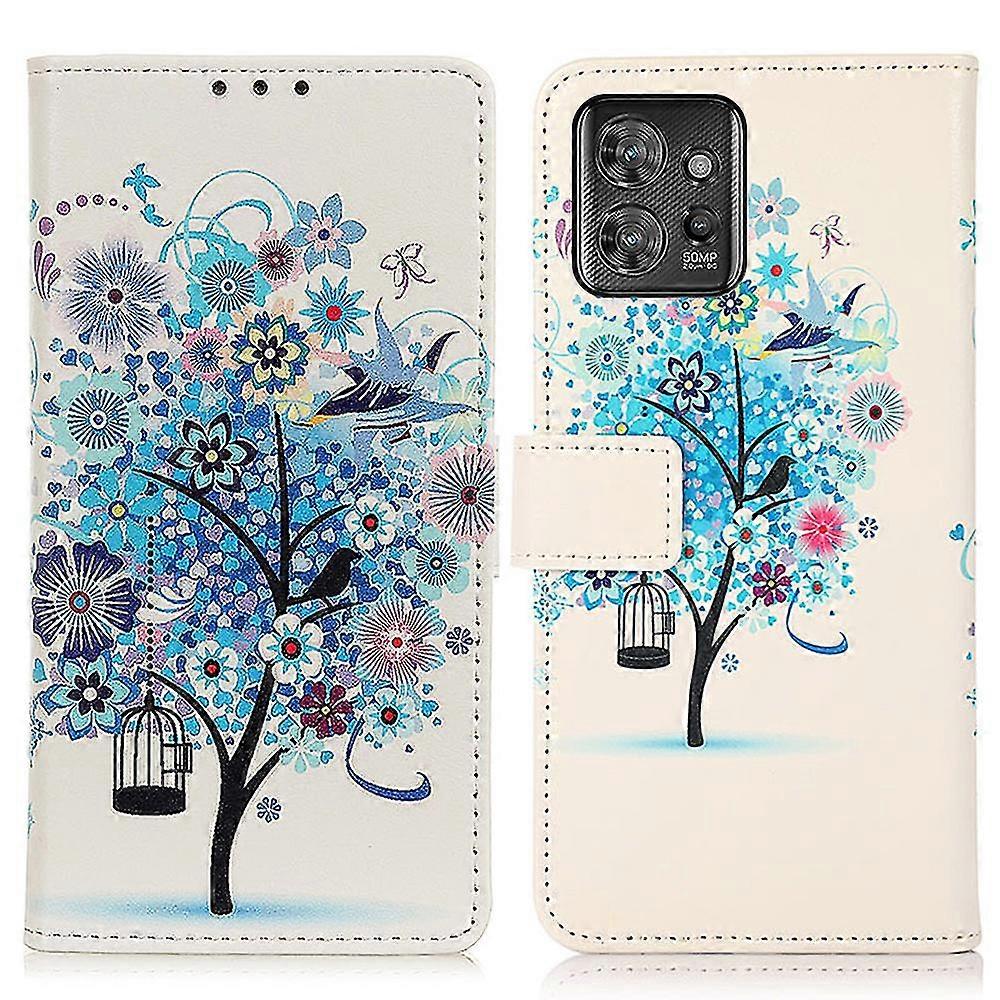 Pu Leather Wallet Phone Case For Motorola Thinkphone 5g Drop Resistant Pattern Printing Flip Stand Cover