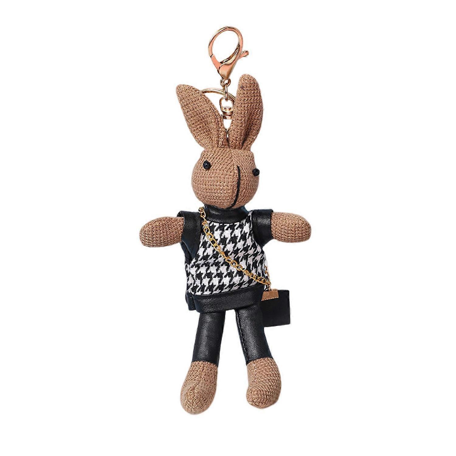Doll Keychain Animal Design Comfortable Touch Soft Texture Not Easy to Deform Full Filling Decorate