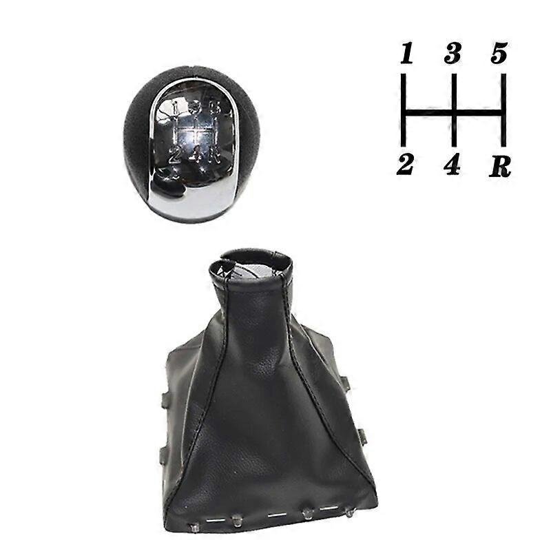 Chrom & Leder Auto Shift Schaltknauf Hebel Gaitor Boot Cove Für Opel Vectra C 2002-2005