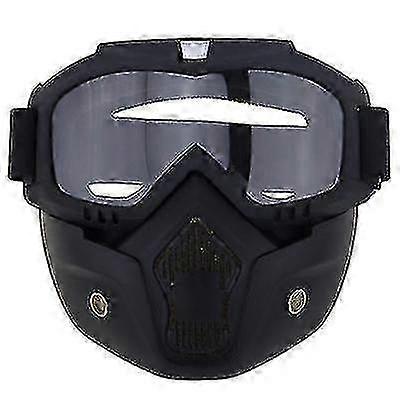 motorcycle riding goggle glass with removable face mask