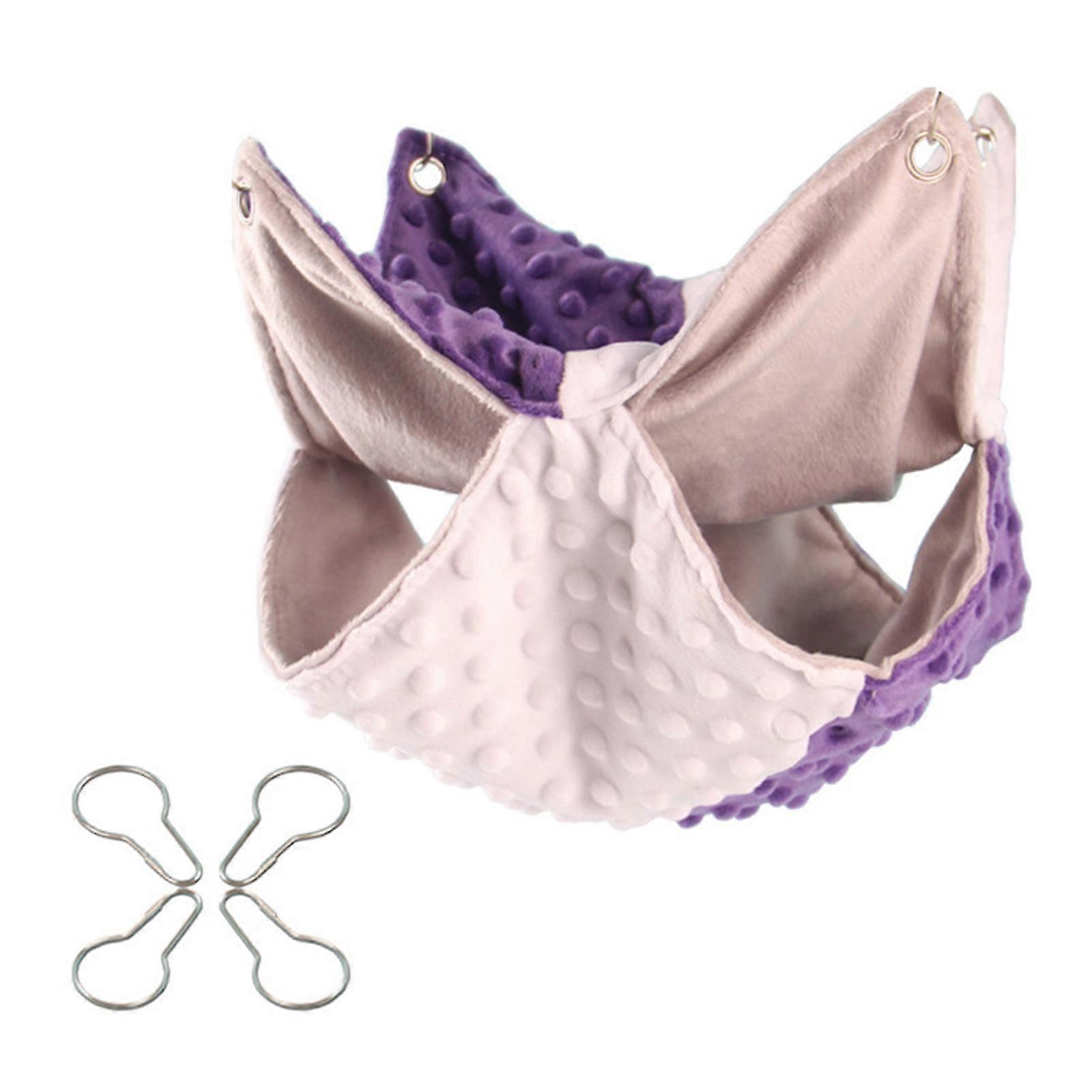 Farfi Hamster Hammock Double-layers Bite Resistant Comfortable Soft Touch Non-shrink Sleeping Breathable Hamster Hammock Parrot Nest Bed For Cage