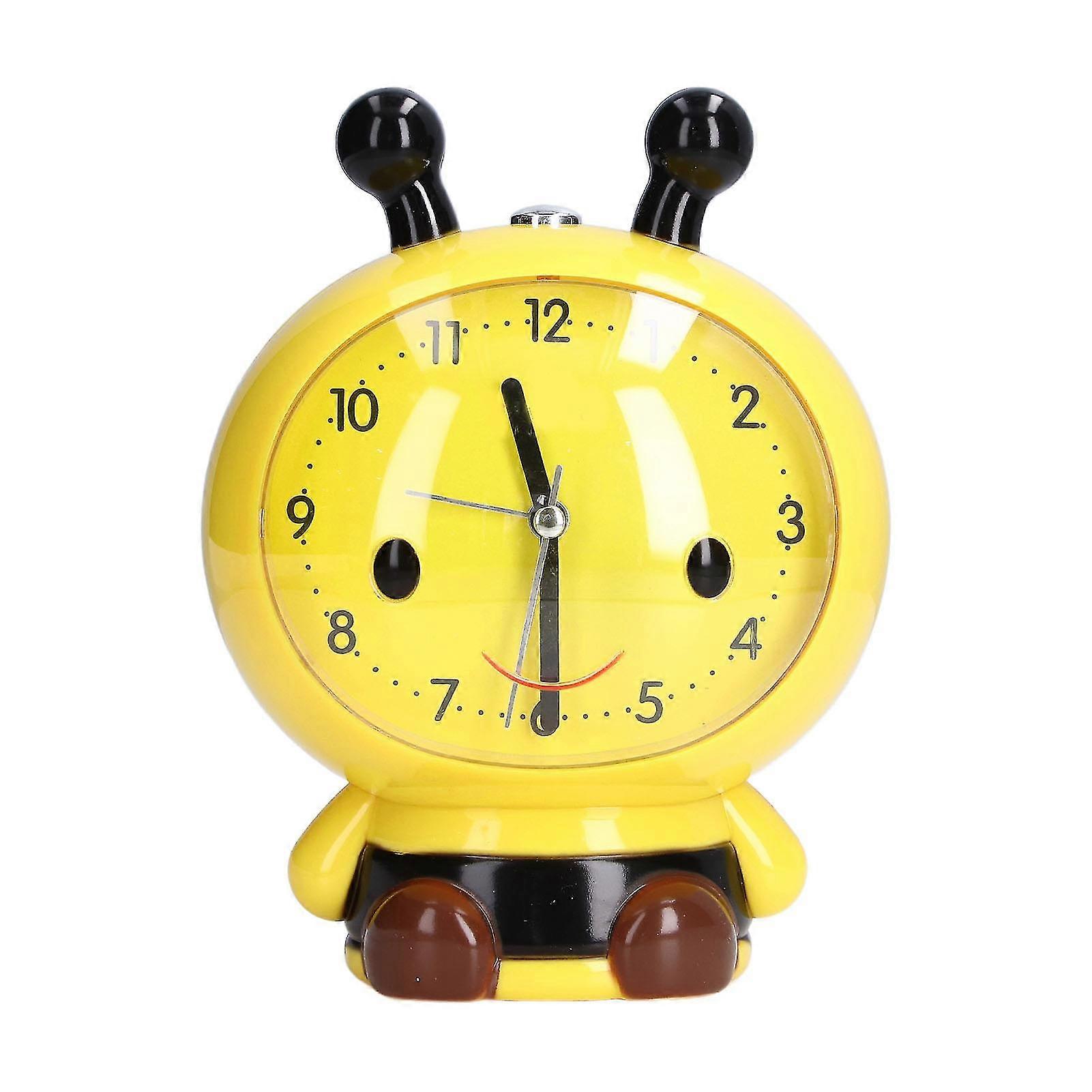 Cute Cartoon Kids Alarm Clock with Silent Tick, Light and Safe Use for Bedrooms