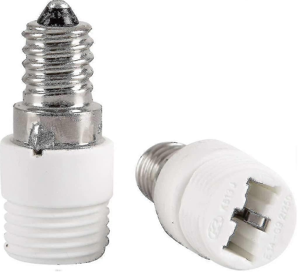 2 Pack E14 To G9 Ceramic Socket Adapter For Led, Halogen, Cfl Light Bulbs