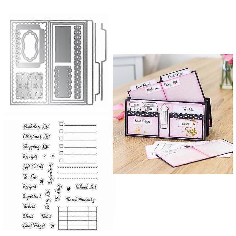 Ultimate Organiser Dies Make a List Clear Stamps set And Coordinating dies for DIY Scrapbooking Card Craft 2020 New