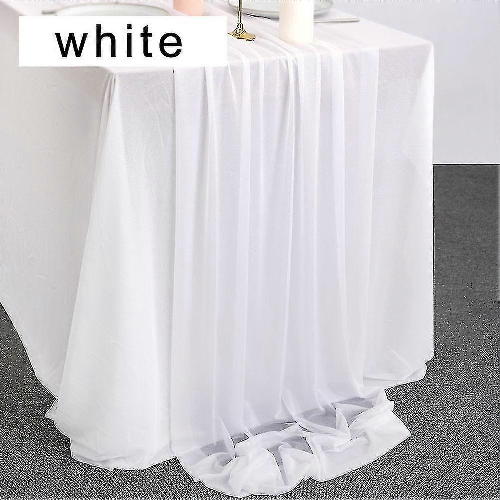 Sheer Chiffon Luxury Solid Színes asztal futó Kék Rusztikus Bohó esküvői parti leánybúcsú születésnapi otthon karácsonyi dekoráció( Méret: 4,3m X 74cm )