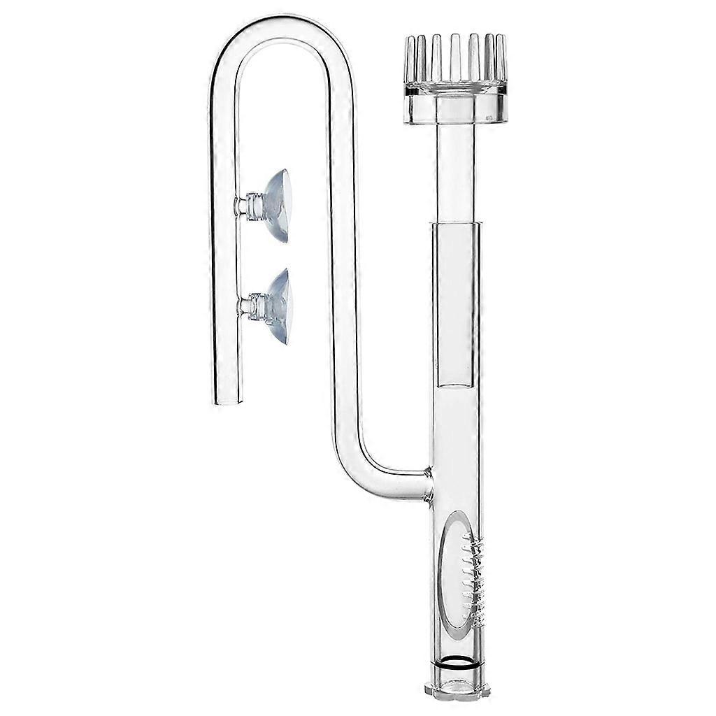 Glass Lily Pipe Inflow with Surface Skimmer Transparent with Suction Cups